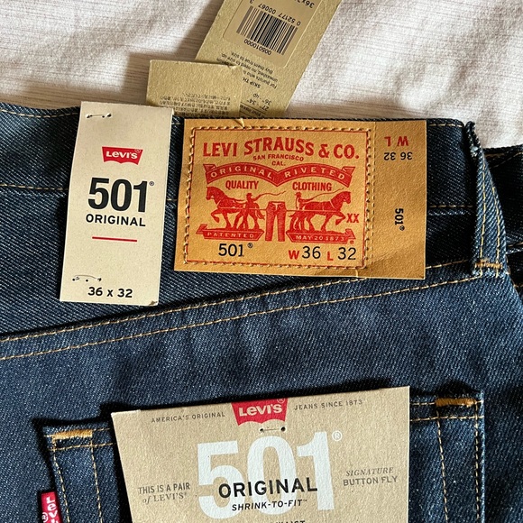 NWT Levi’s 501’s - 36x32 - Picture 3 of 3